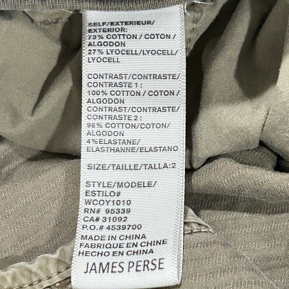 James Perse Y2k Pinstripe Baggy Cargo Pants Womens 2 Med Grunge Olive Wide Leg - Picture 8 of 9
